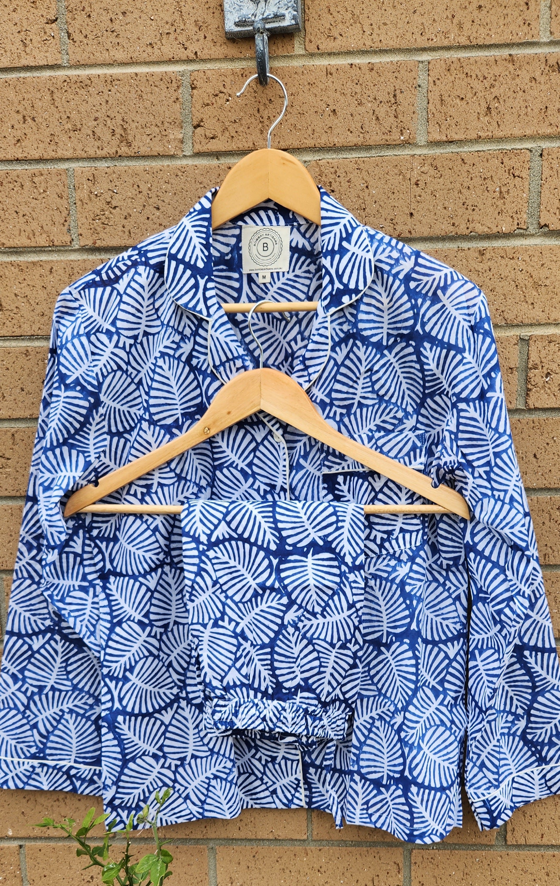 Blue Palm Leaf | Pyjama Set