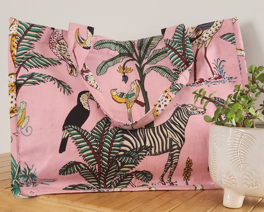 Pink Jungle | Cotton Tote Bag