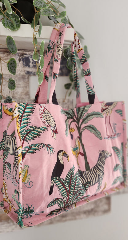 Pink Jungle | Cotton Tote Bag