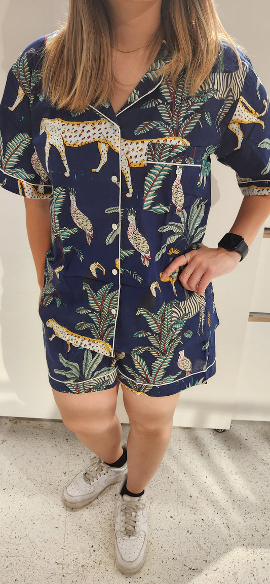 Navy Blue Jungle | Pyjama set