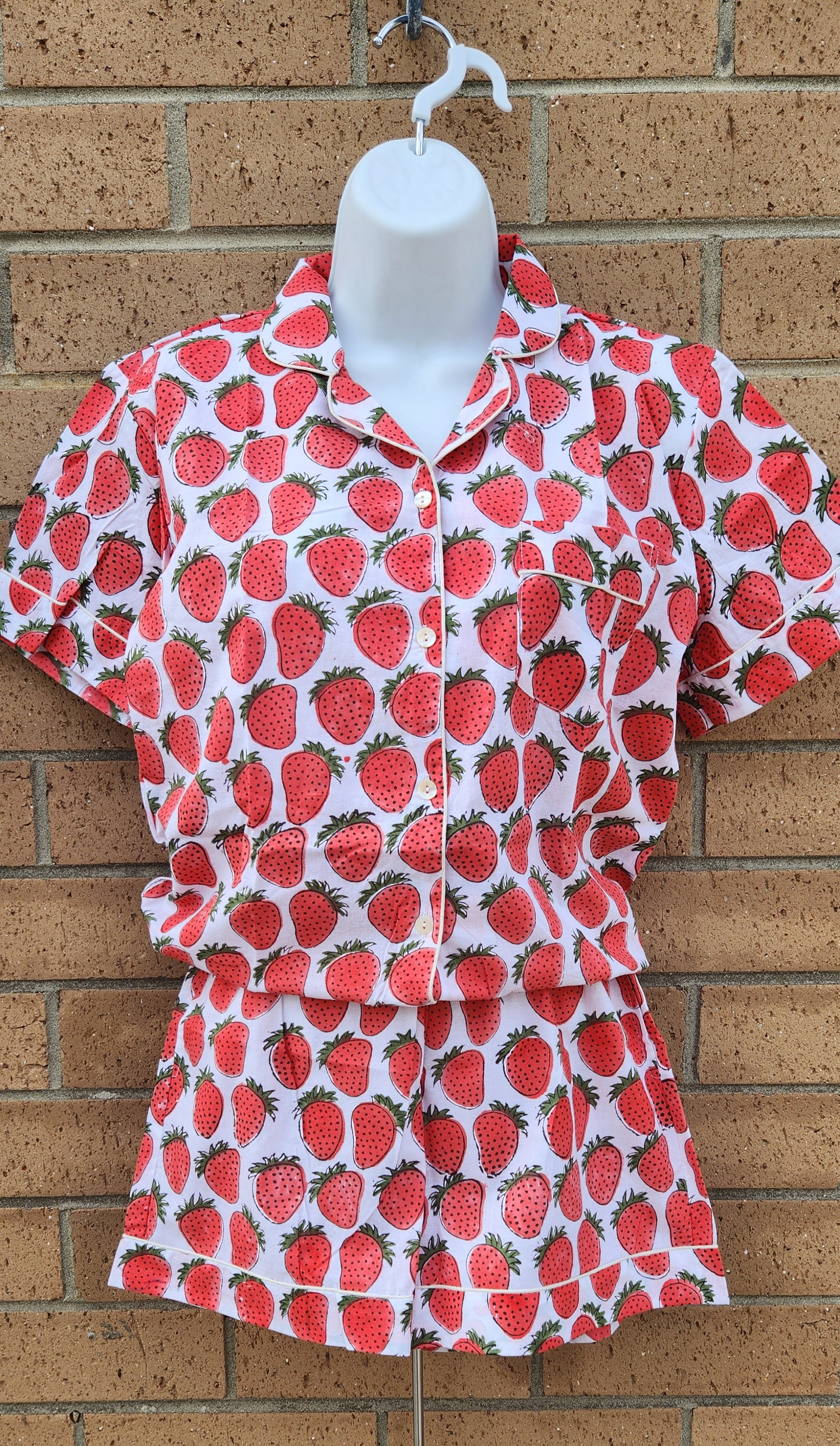 Strawberry | Unisex Cotton Pyjama Set