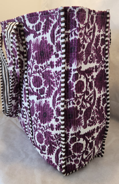 Disha | Purple Kingdom | Quilted Cotton Tote