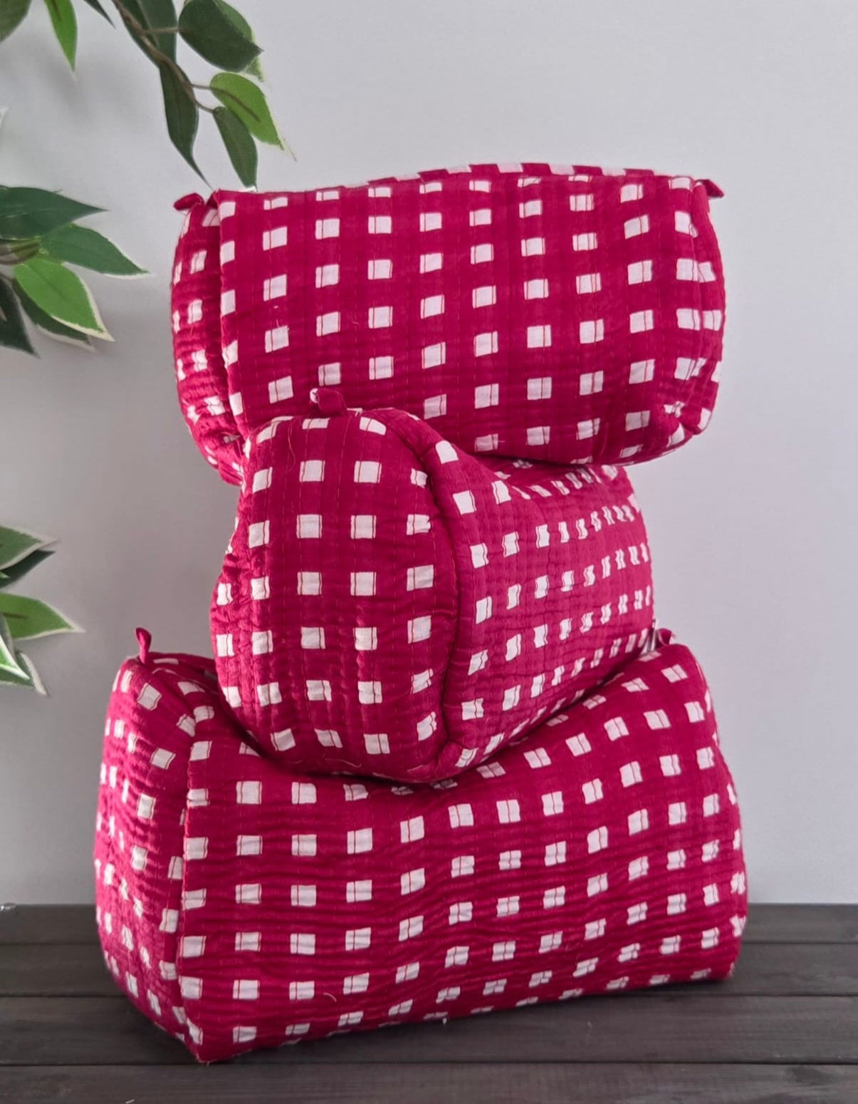 cotton cosmetics bag set