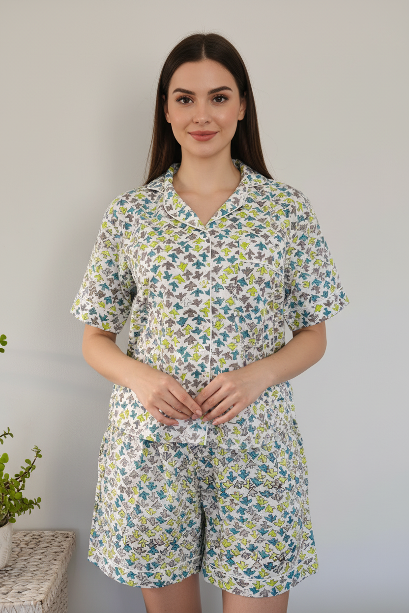 Birds | Unisex Cotton Pyjama Set
