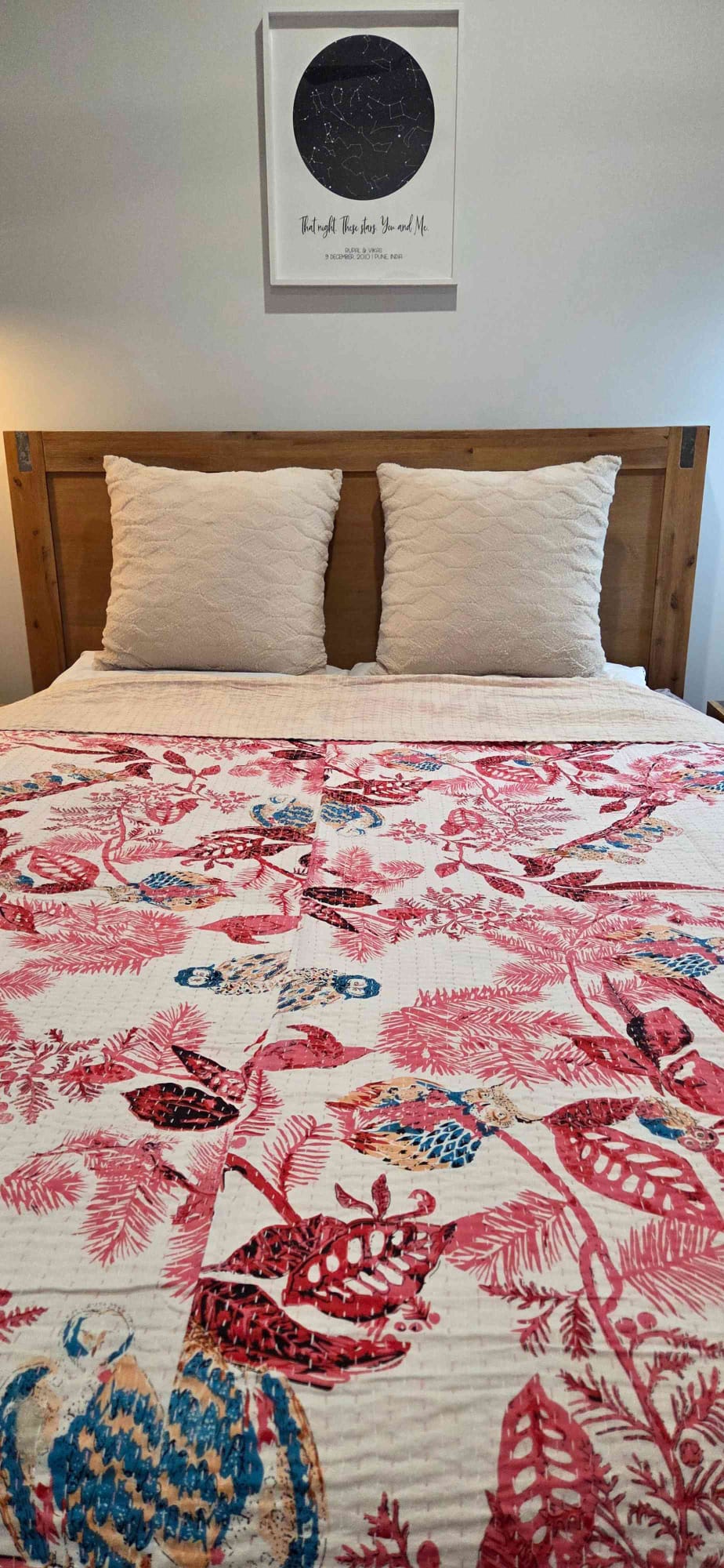Cherry Blossom ~ Kantha Bedspread ~ Queen | King