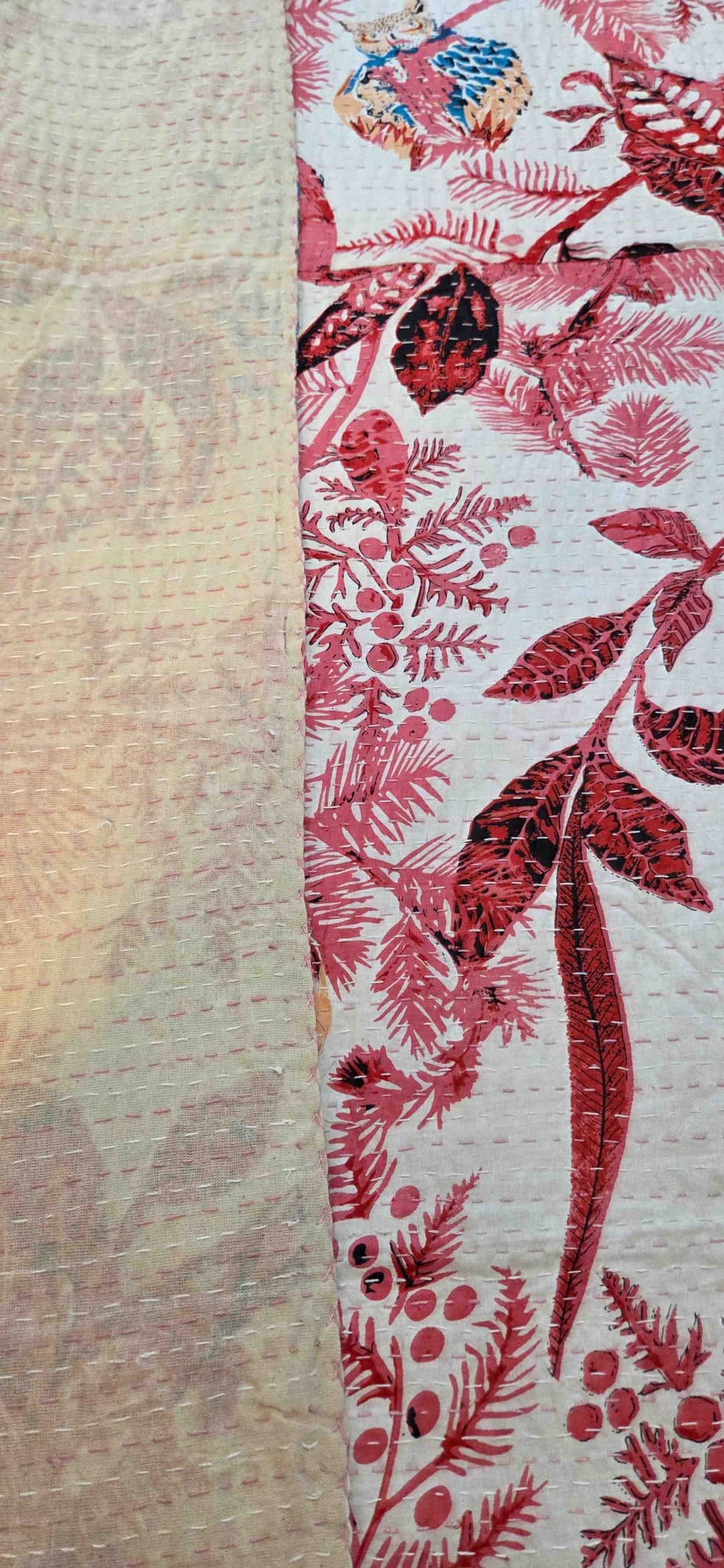 Cherry Blossom ~ Kantha Bedspread ~ Queen | King