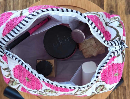 Cotton cosmetics bag