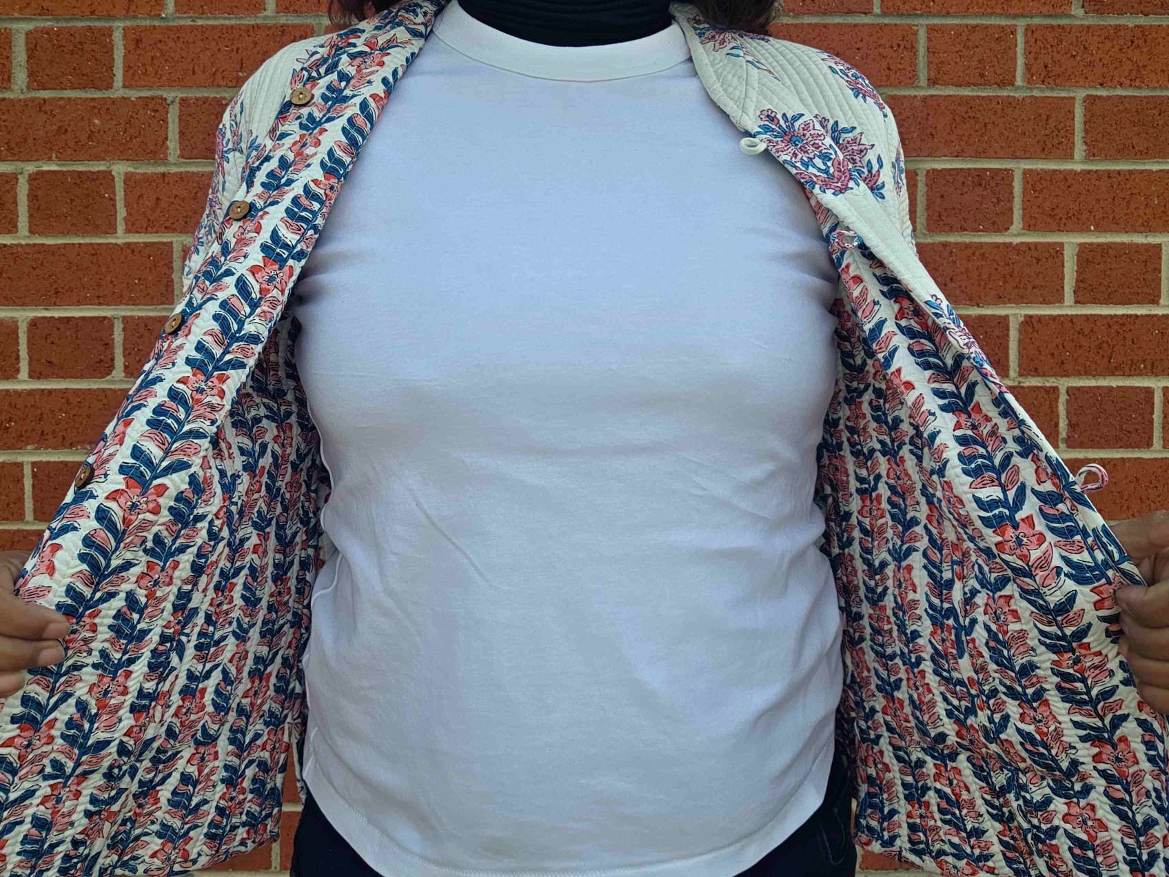 Deepika ~ Floral Chain | Quilted Cotton Reversible Jacket