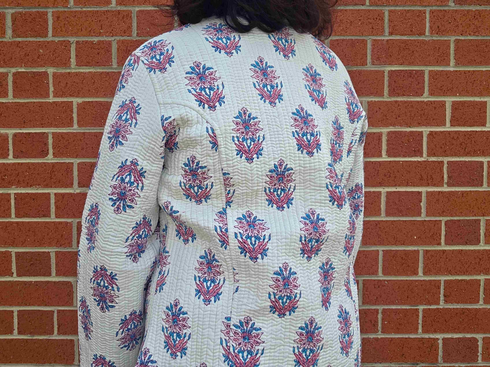 Deepika ~ Floral Chain | Quilted Cotton Reversible Jacket