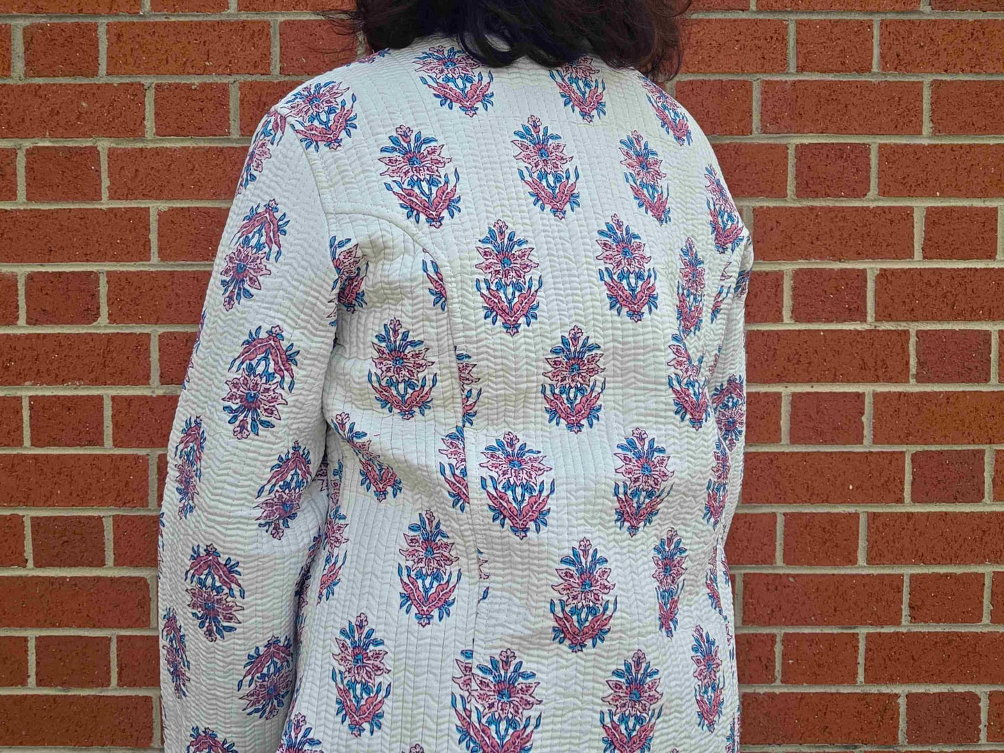 Deepika ~ Floral Chain | Quilted Cotton Reversible Jacket