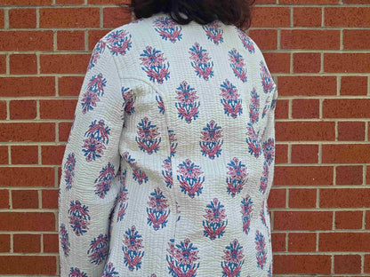 Deepika ~ Floral Chain | Quilted Cotton Reversible Jacket