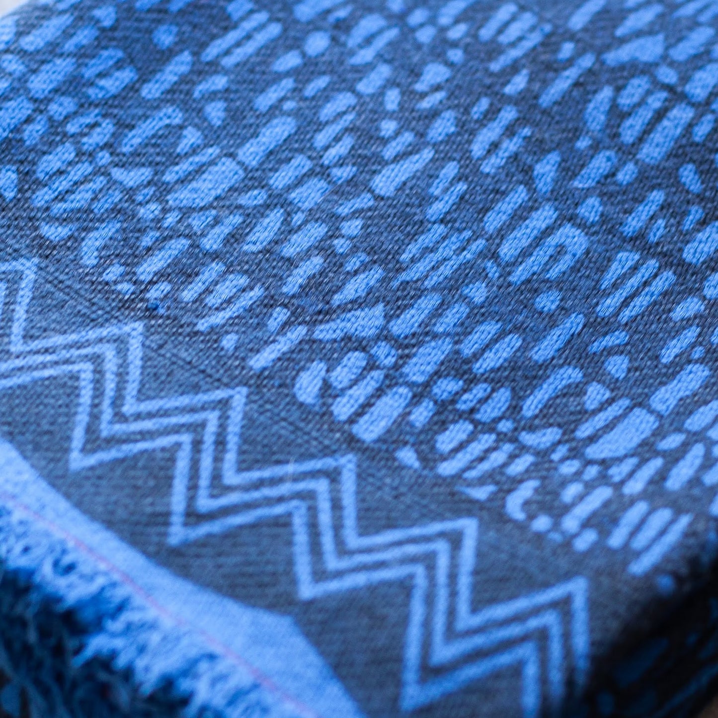 Khadi Throw - Indigo Blue