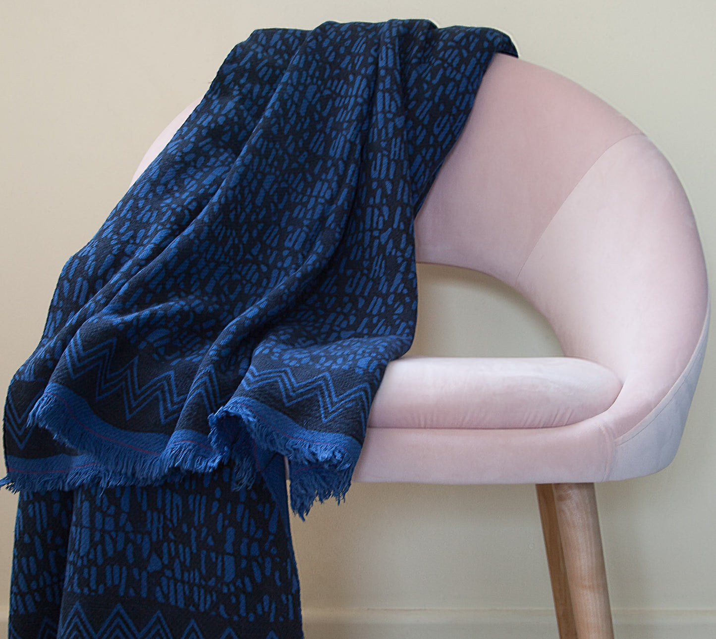 Khadi Throw - Indigo Blue