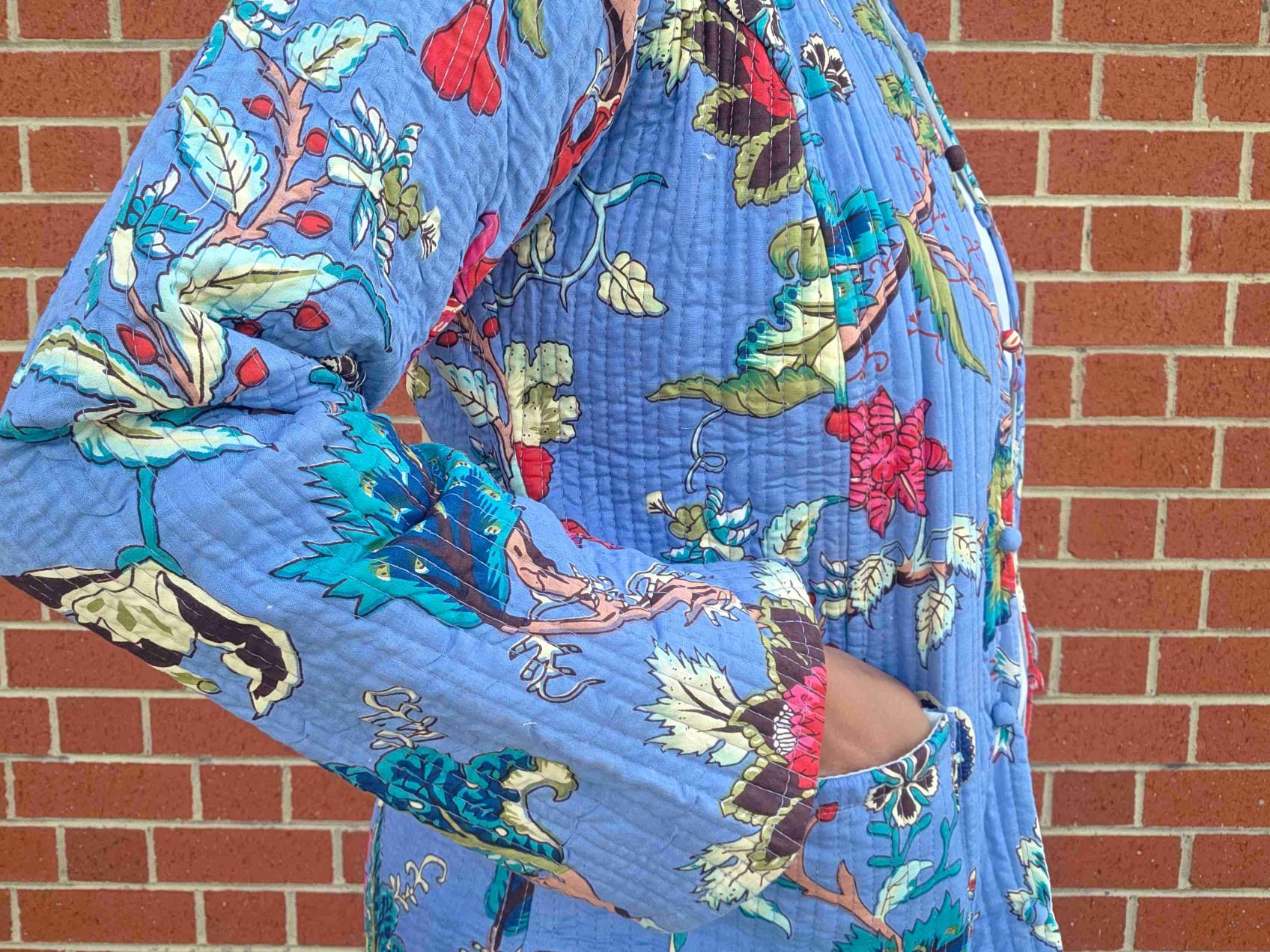 Deepika ~ Branches on Trees | Quilted Cotton Reversible Jacket