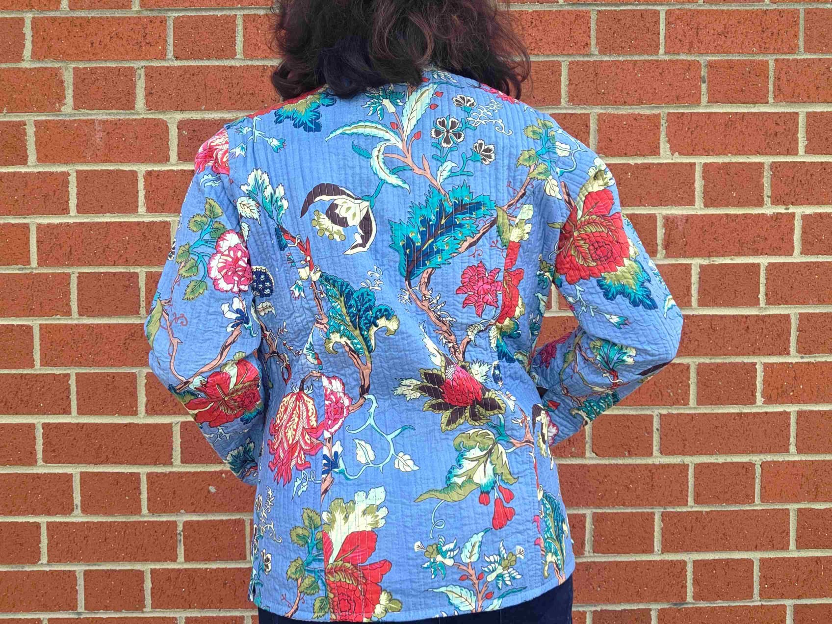 Deepika ~ Branches on Trees | Quilted Cotton Reversible Jacket