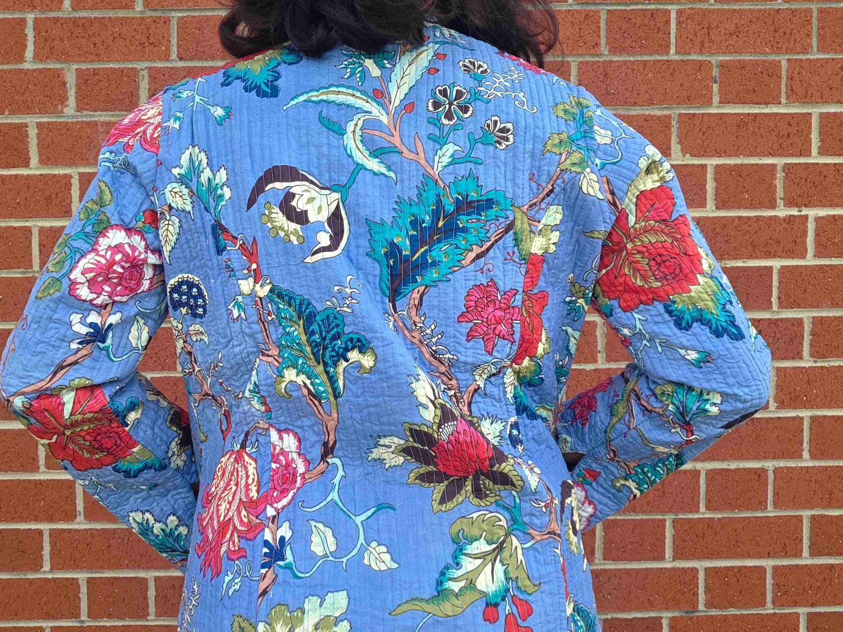 Deepika ~ Branches on Trees | Quilted Cotton Reversible Jacket