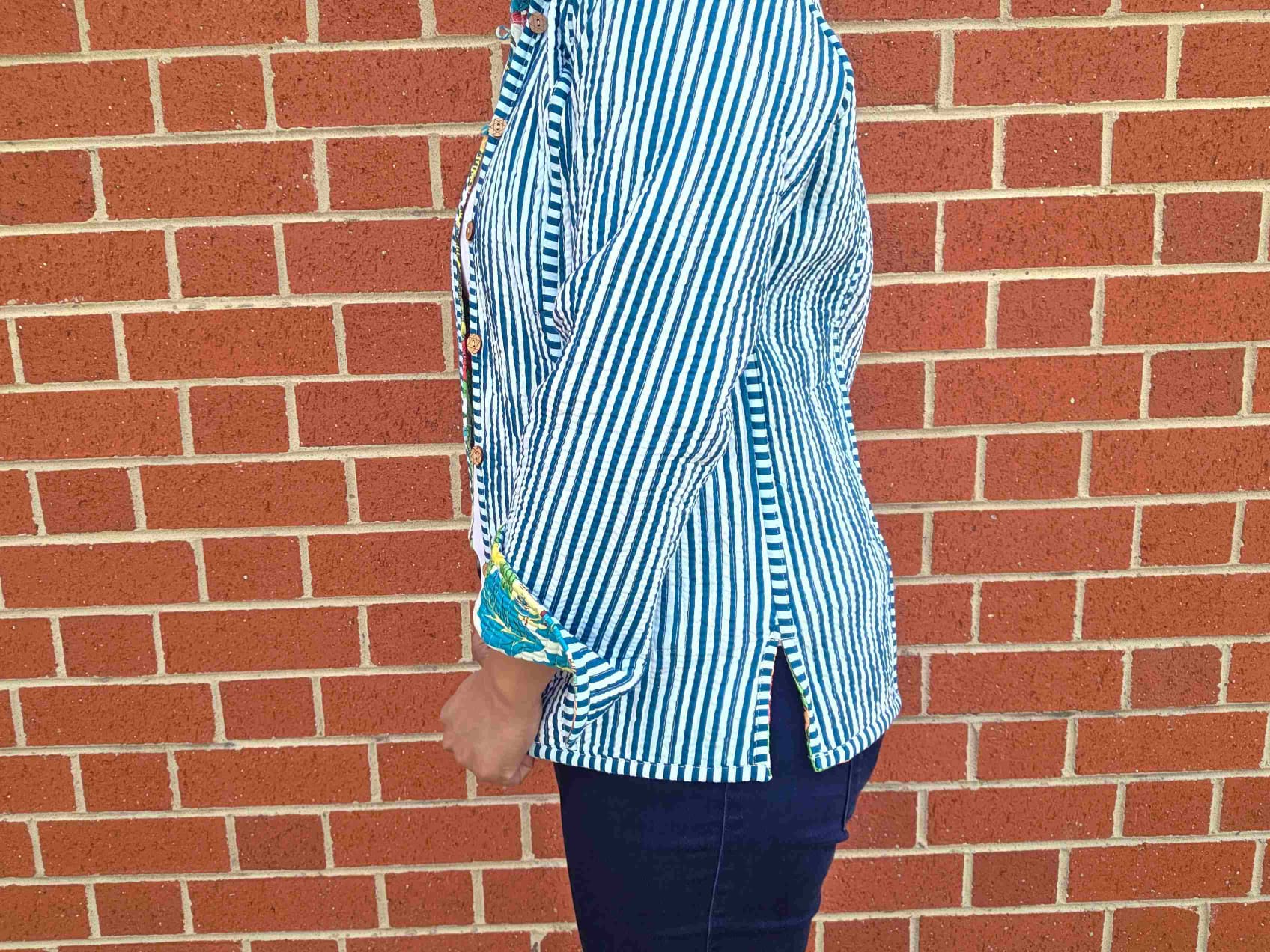 Deepika ~ Frida on white | Quilted Cotton Reversible Jacket