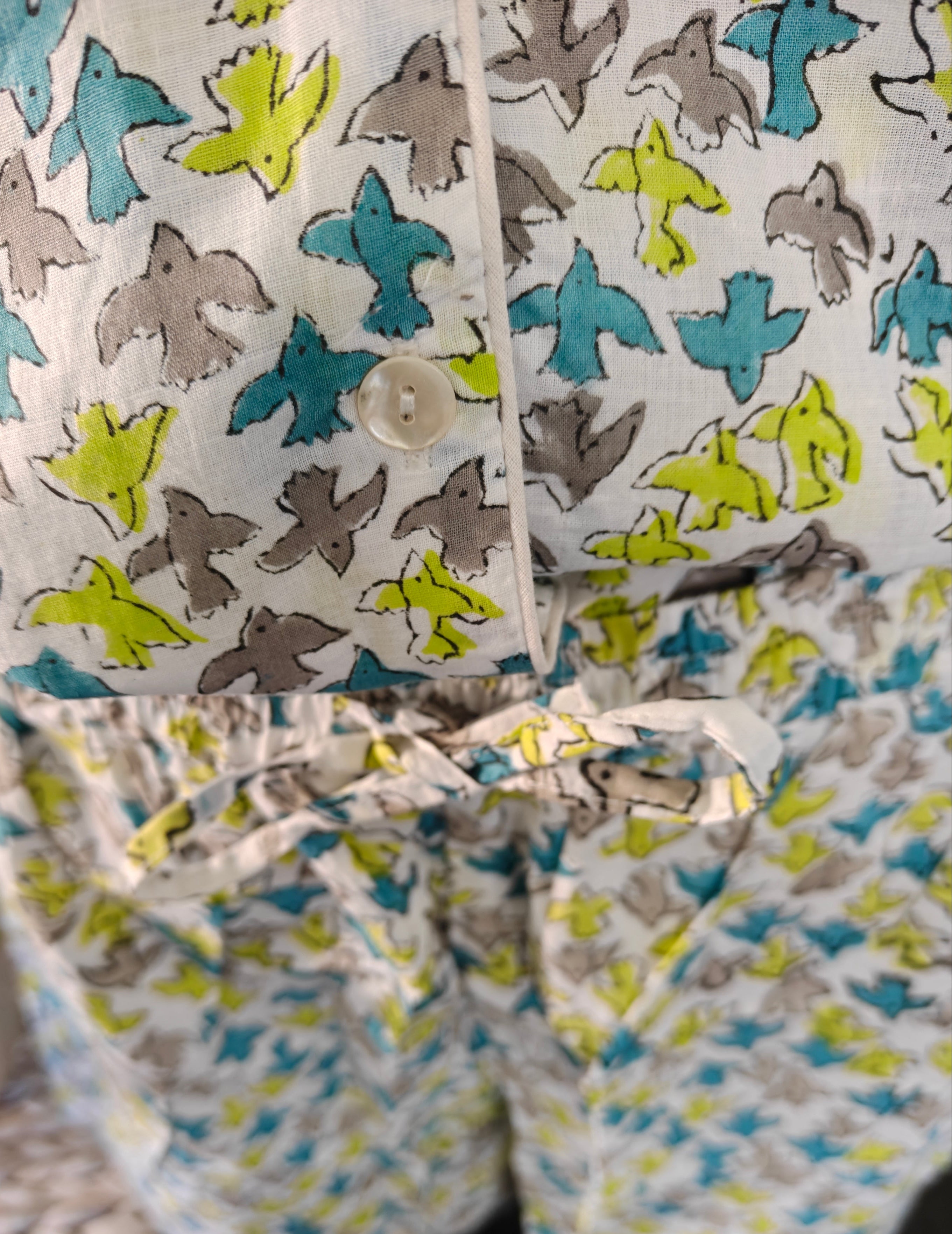 Birds | Unisex Cotton Pyjama Set