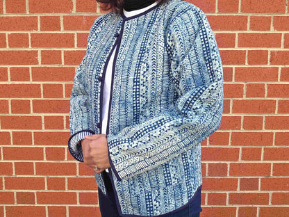 Indya ~ 1 | Indigo Vintage Style | Quilted Cotton Jacket