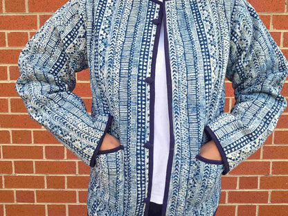 Indya ~ 1 | Indigo Vintage Style | Quilted Cotton Jacket