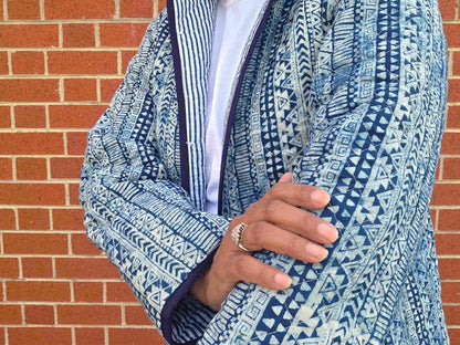 Indya ~ 1 | Indigo Vintage Style | Quilted Cotton Jacket