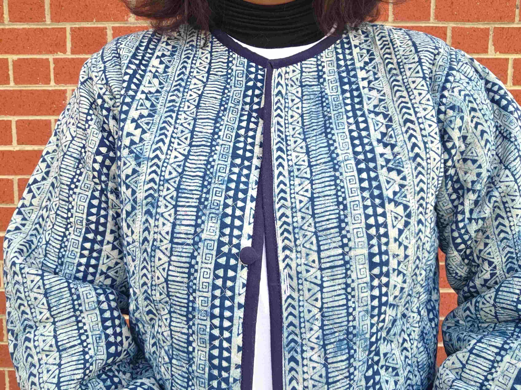 Indya ~ 1 | Indigo Vintage Style | Quilted Cotton Jacket