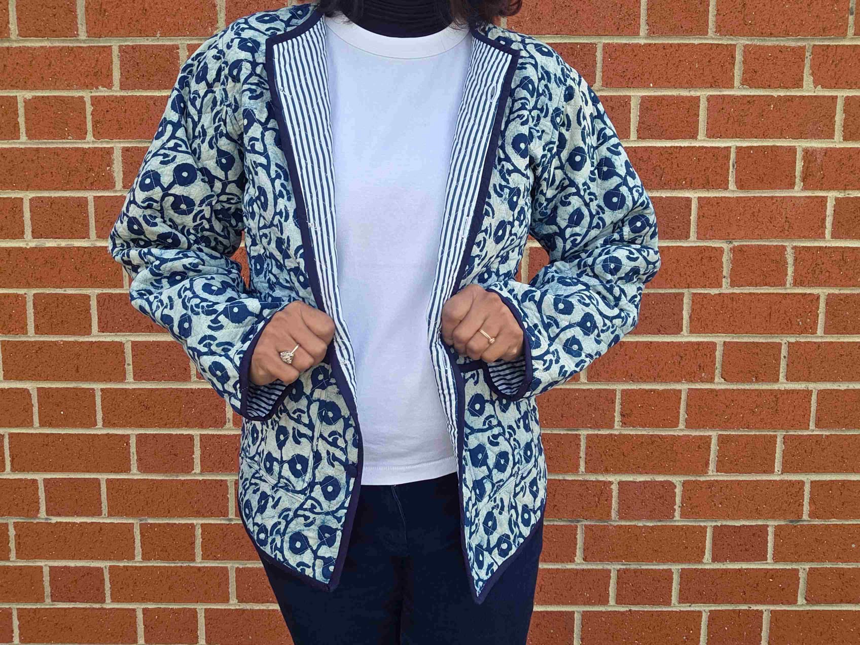 Indya ~ 2 | Indigo Vintage Style | Quilted Cotton Jacket