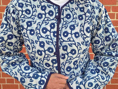 Indya ~ 2 | Indigo Vintage Style | Quilted Cotton Jacket