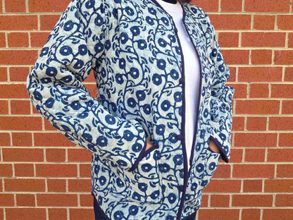 Indya ~ 2 | Indigo Vintage Style | Quilted Cotton Jacket