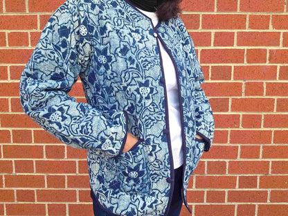 Indya ~ 3 | Indigo Vintage Style | Quilted Cotton Jacket