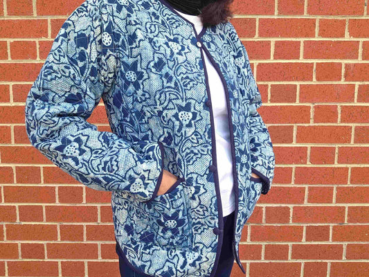 Indya ~ 3 | Indigo Vintage Style | Quilted Cotton Jacket