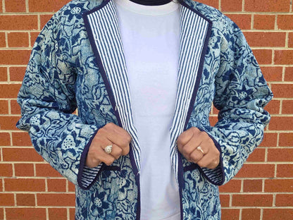 Indya ~ 3 | Indigo Vintage Style | Quilted Cotton Jacket