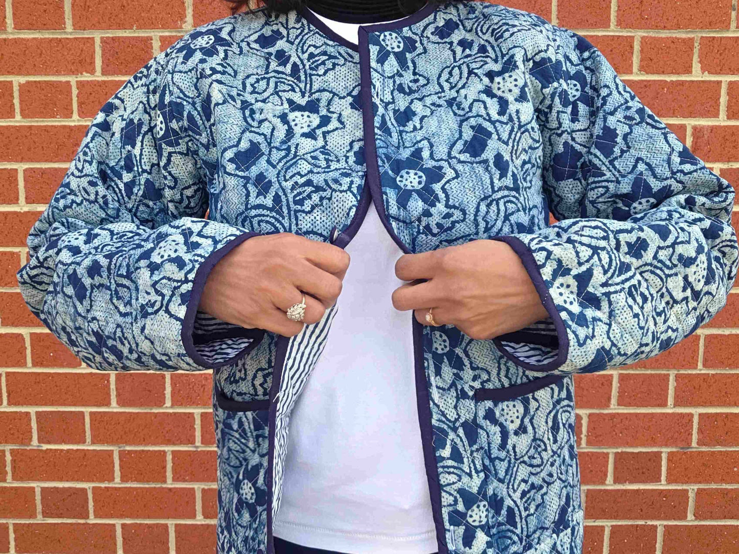 Indya ~ 3 | Indigo Vintage Style | Quilted Cotton Jacket