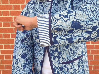 Indya ~ 3 | Indigo Vintage Style | Quilted Cotton Jacket
