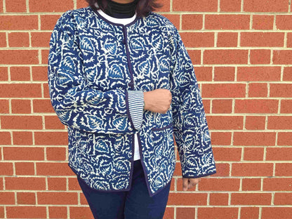 Indya ~ 4 | Indigo Vintage Style | Quilted Cotton Jacket