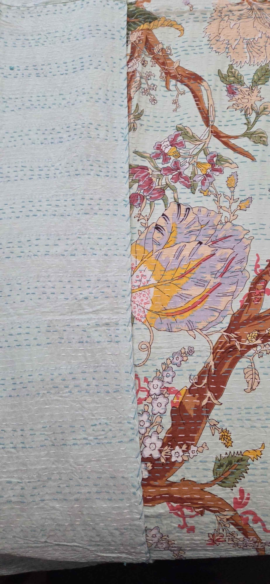 Pistachio ~ Kantha Bedspread ~ Queen | King