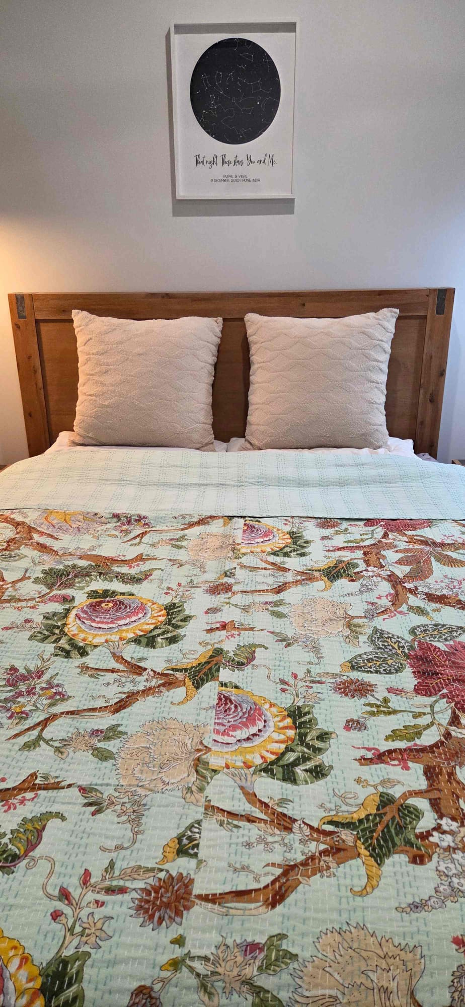 Pistachio ~ Kantha Bedspread ~ Queen | King