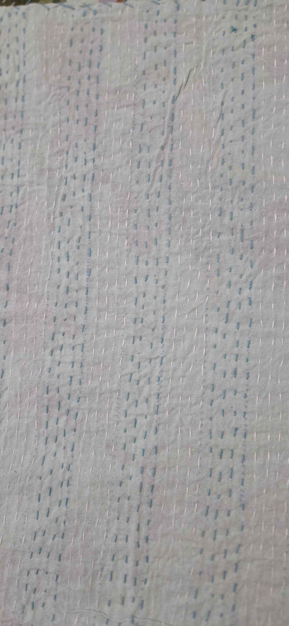 Pistachio ~ Kantha Bedspread ~ Queen | King