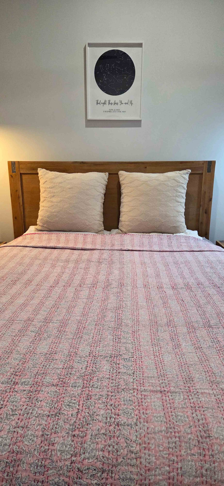 Rose Cotton ~ Kantha Bedspread ~ Queen | King