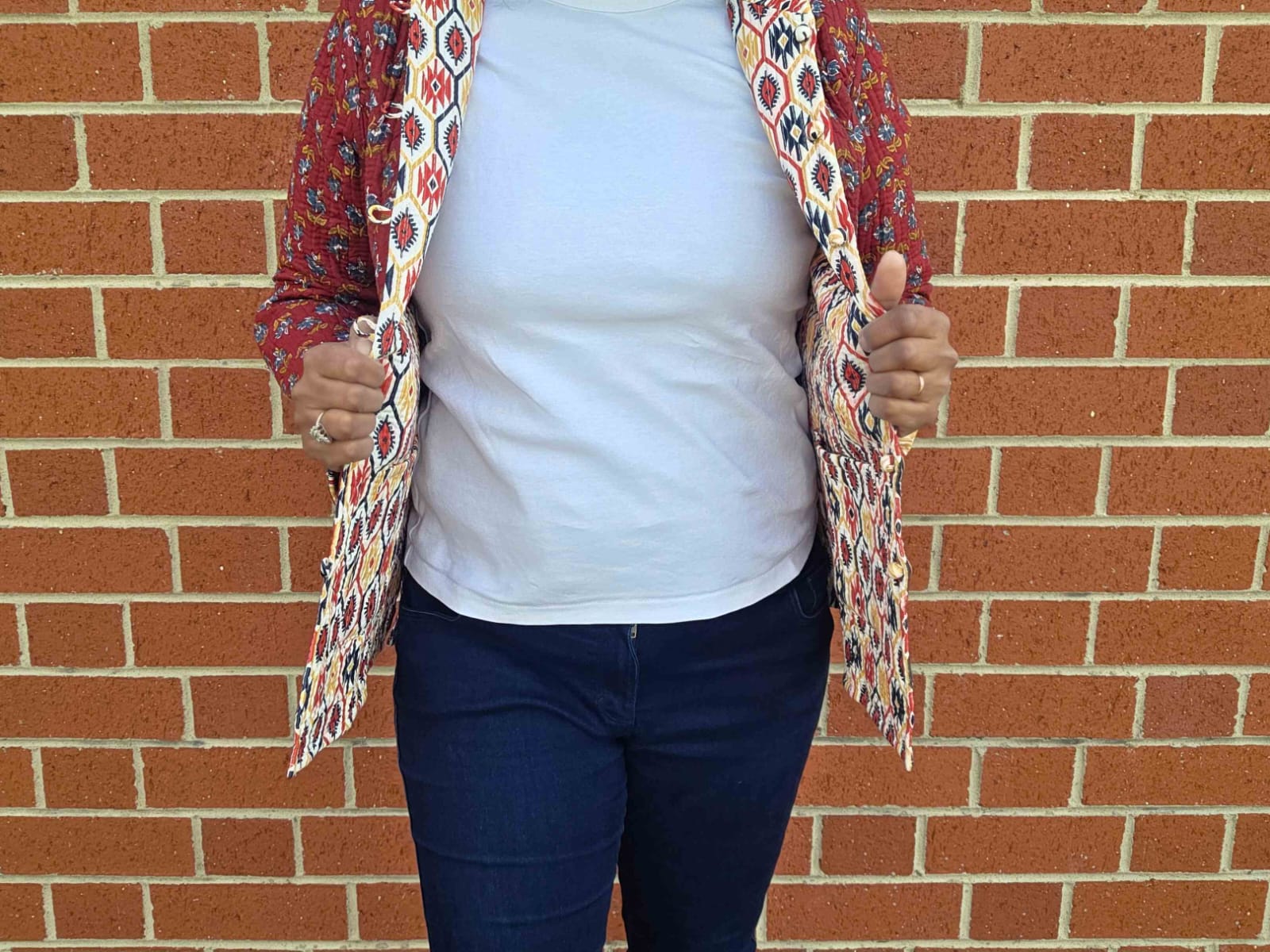 Deepika ~ Golden Rust | Quilted Cotton Reversible Jacket