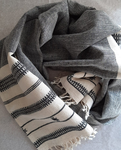 Kali Mirch (Salt & Pepper) ~ Khadi Scarf