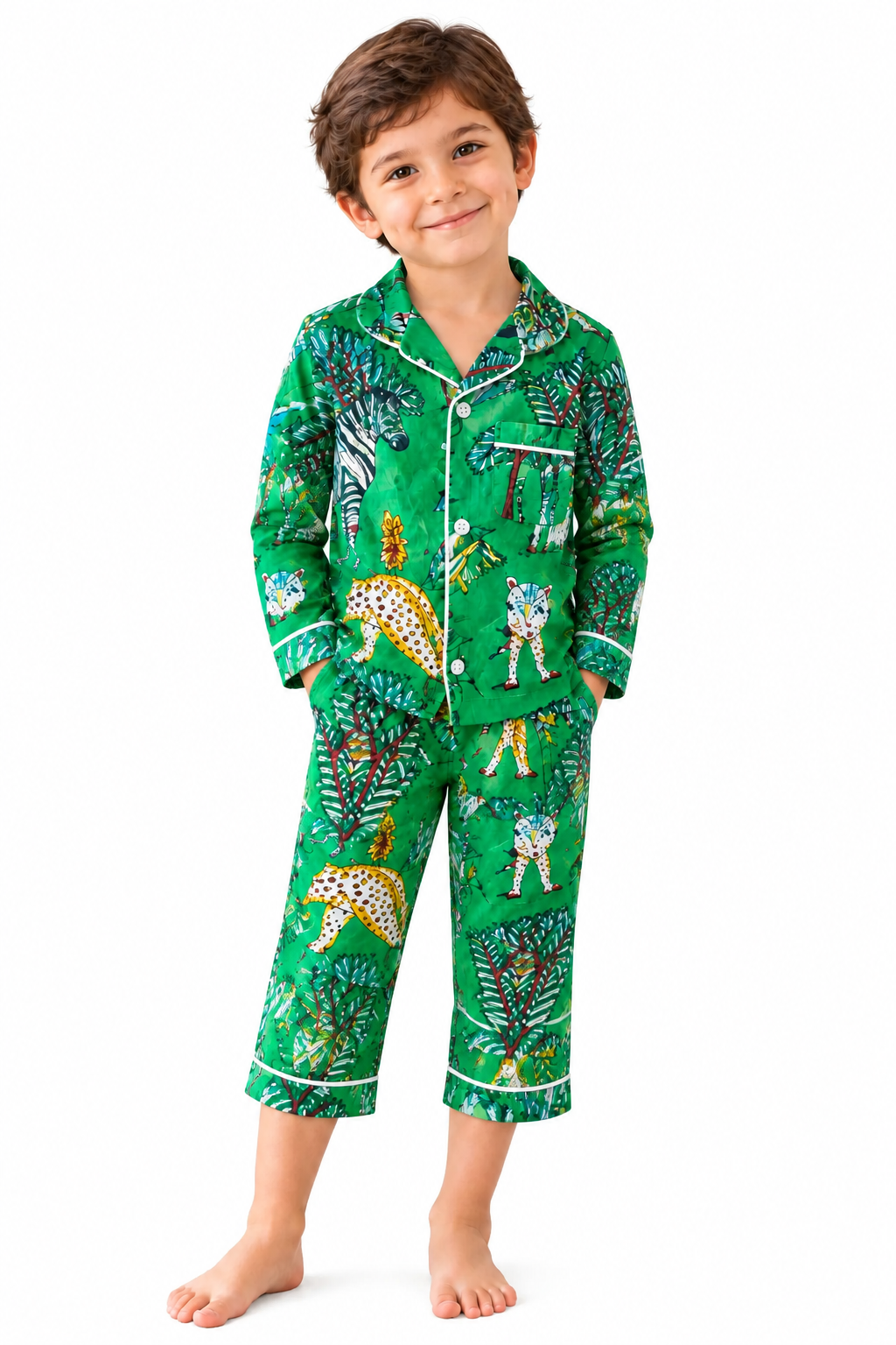 Kids PJ set Green Jungle