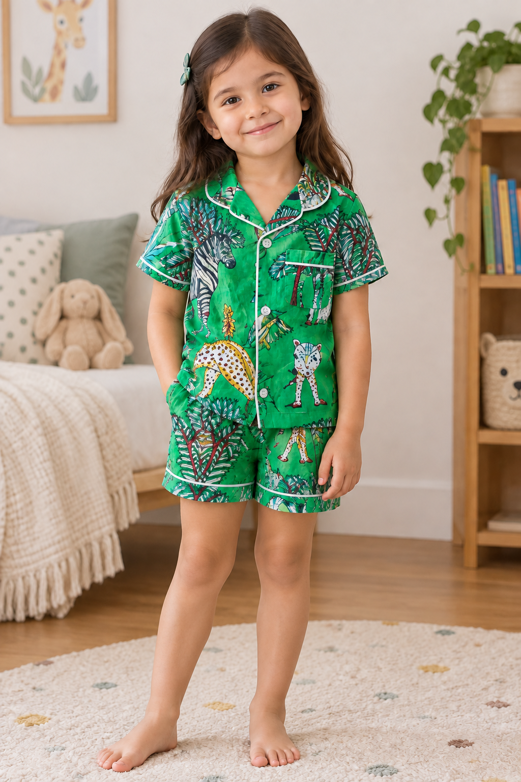 Kids PJ set Green Jungle