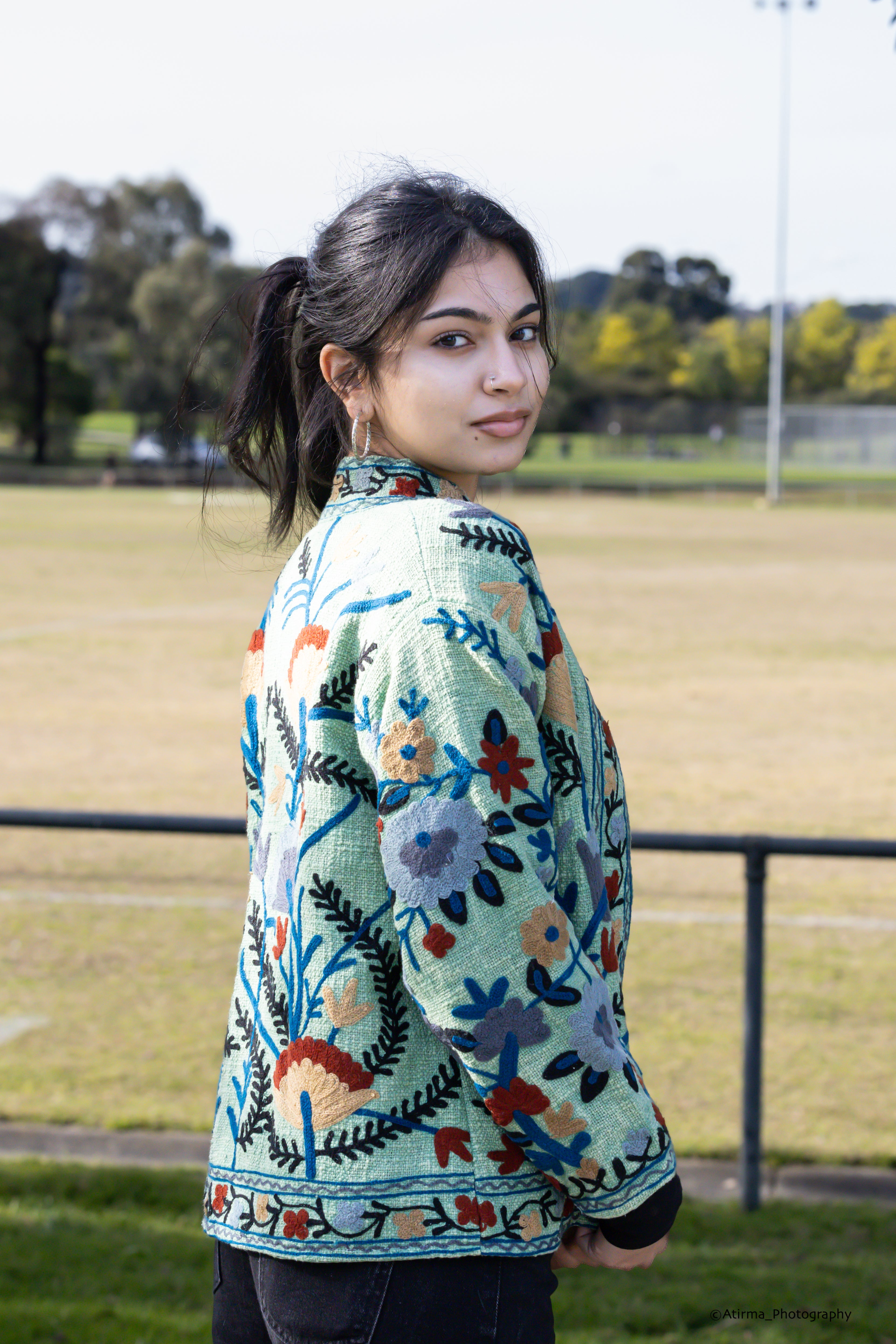 Indu | Green Suzani Jacket