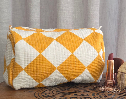 cotton cosmetics pouch