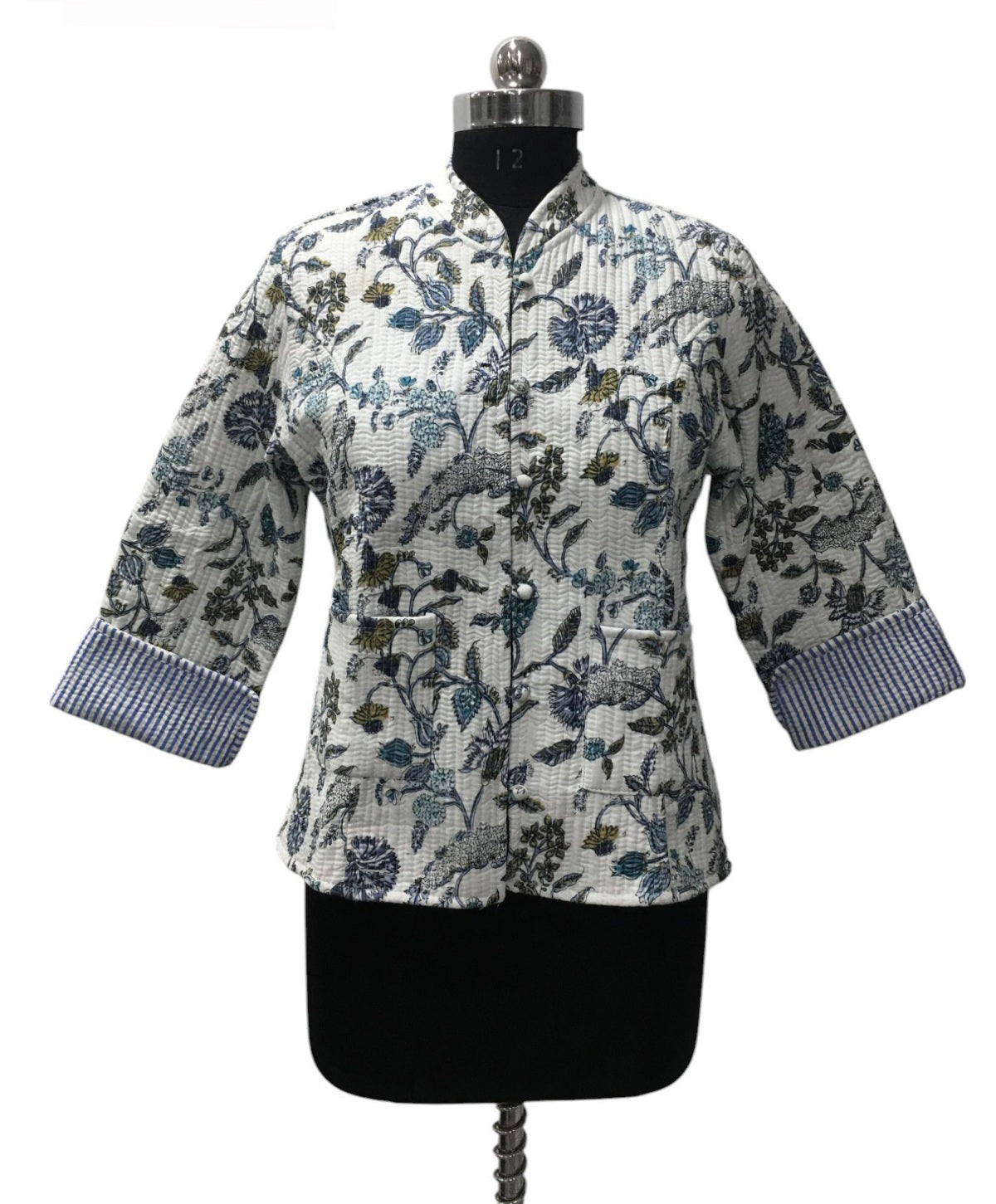 Deepika ~ Floral Print | Quilted Cotton Reversible Jacket