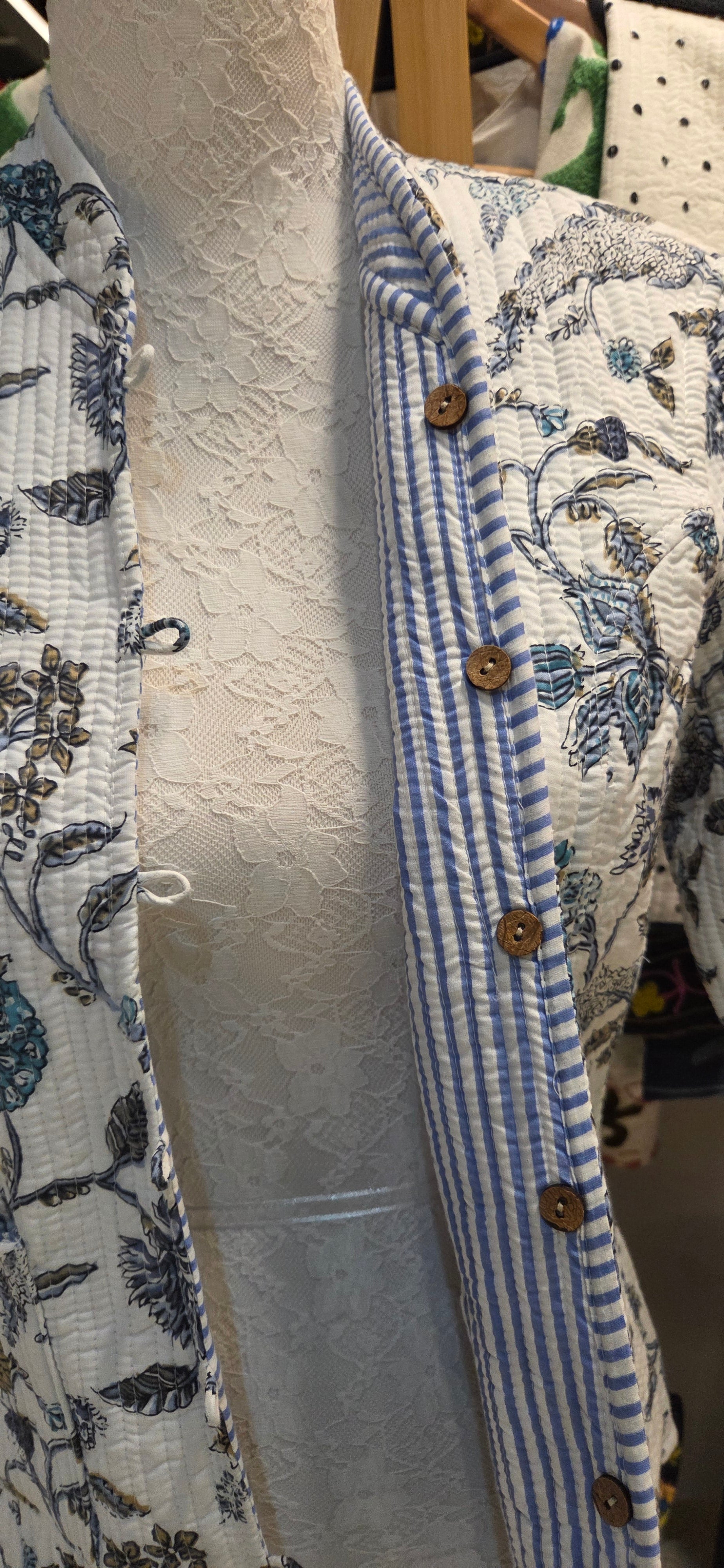 Deepika ~ Floral Print | Quilted Cotton Reversible Jacket