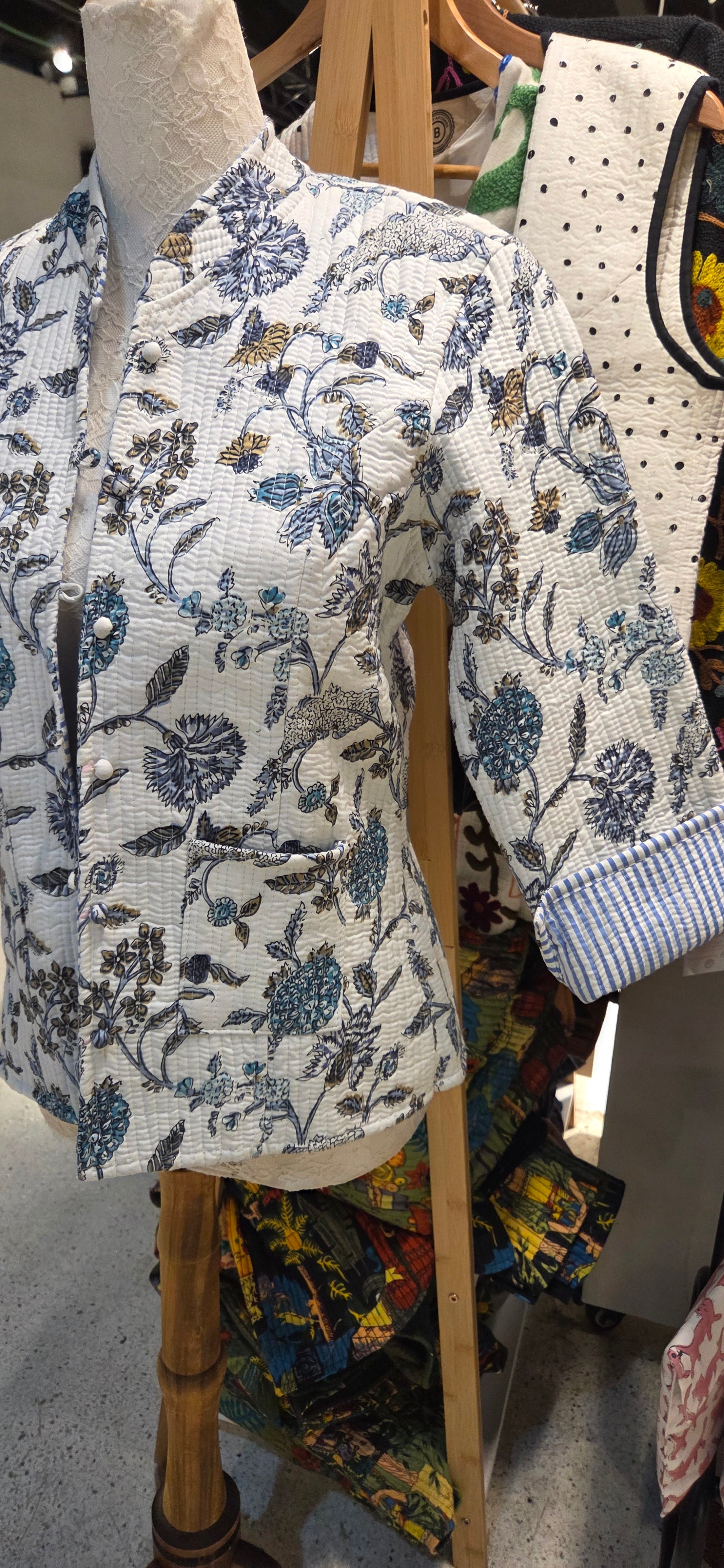 Deepika ~ Floral Print | Quilted Cotton Reversible Jacket
