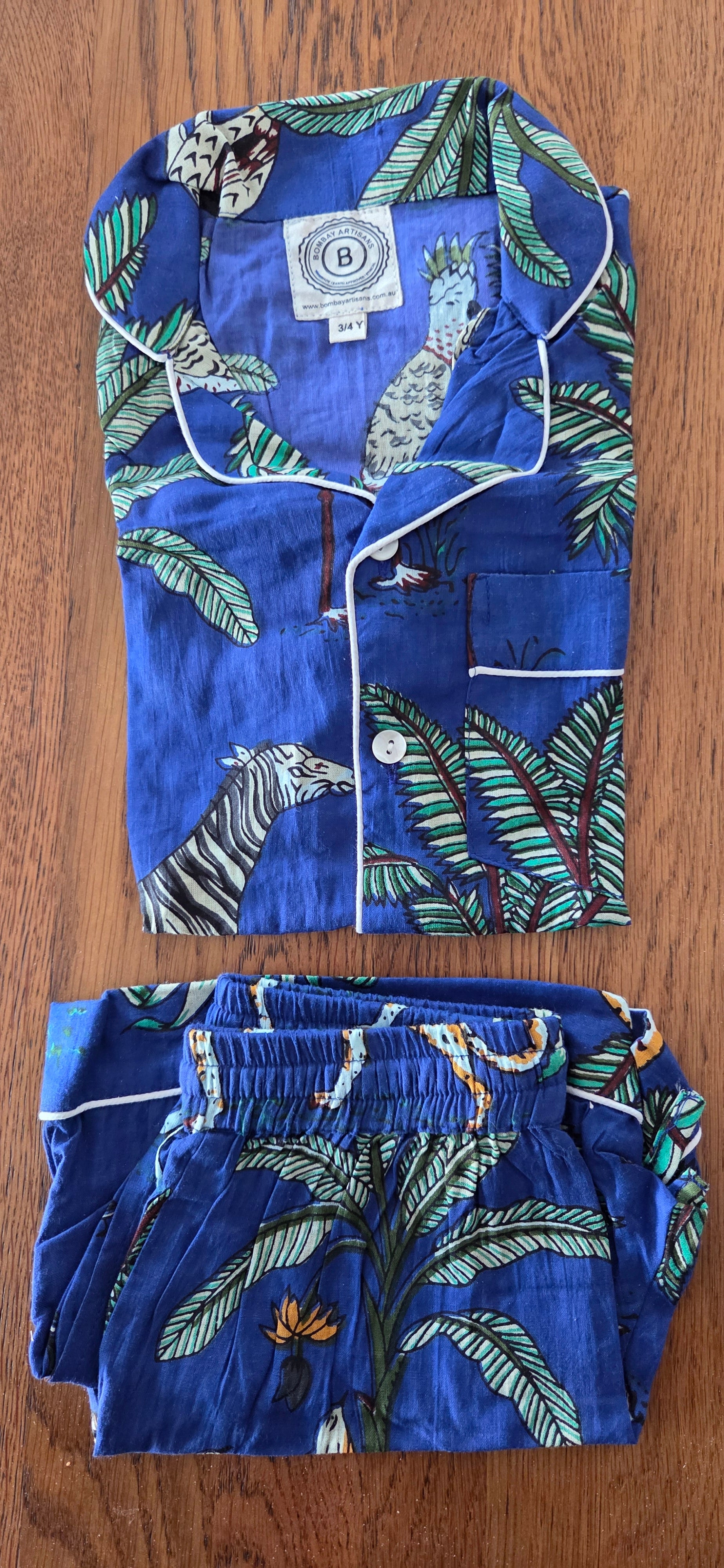Kids PJ set Blue Jungle
