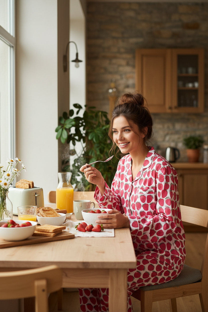 Strawberry | Unisex Cotton Pyjama Set